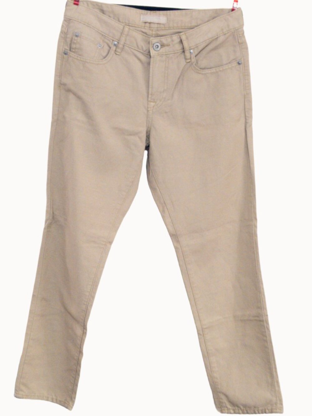 Uniqlo Slim Boyfriend Tapered Beige Jeans Middle Rise Size 24 Japan Basic Pants